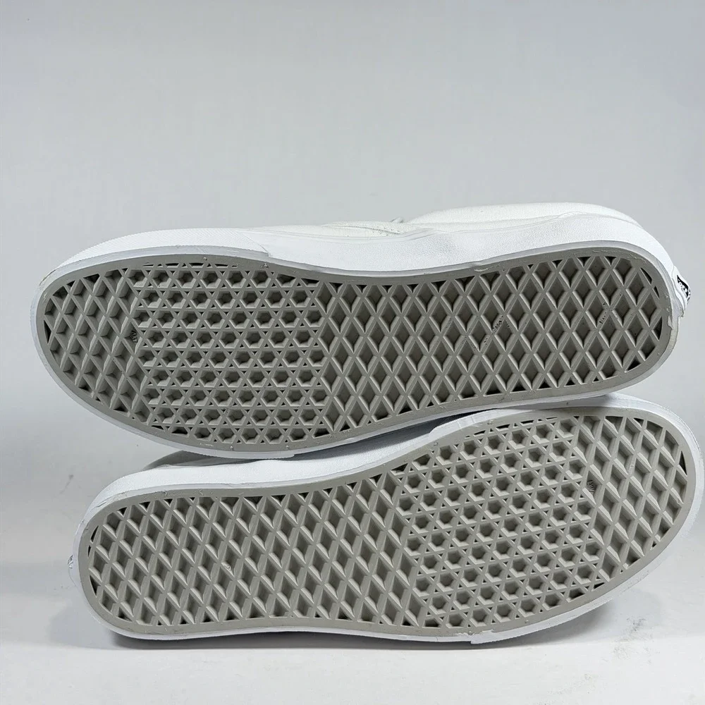 Vans Classic‎ Mens-9 Womens-10.5  Slip-On - True White/White Canvas Shoes